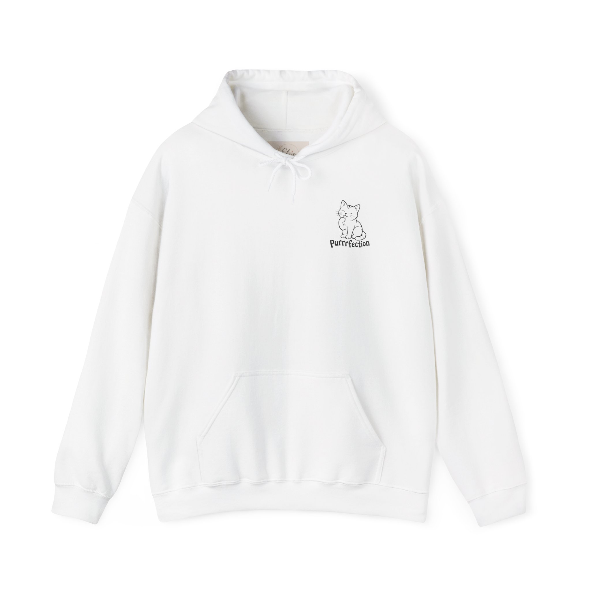 Unisex Hoodie "Purrrfection" – Katzenmotiv, weicher Baumwoll-Mix