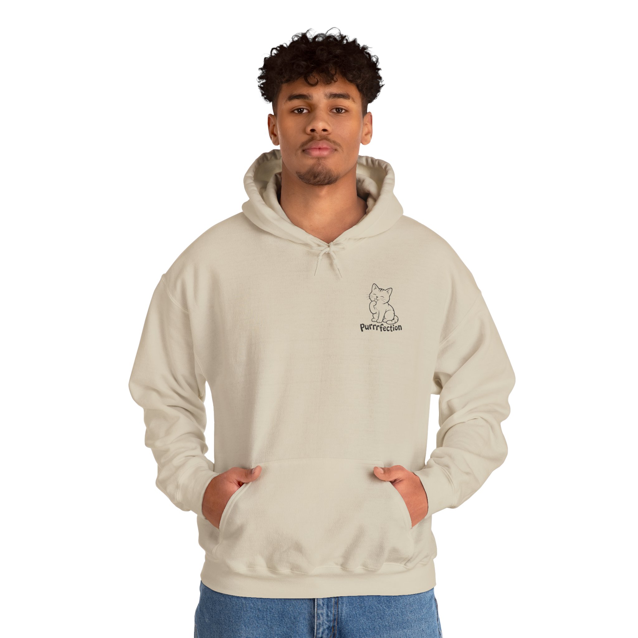 Unisex Hoodie "Purrrfection" – Katzenmotiv, weicher Baumwoll-Mix – Bild 8