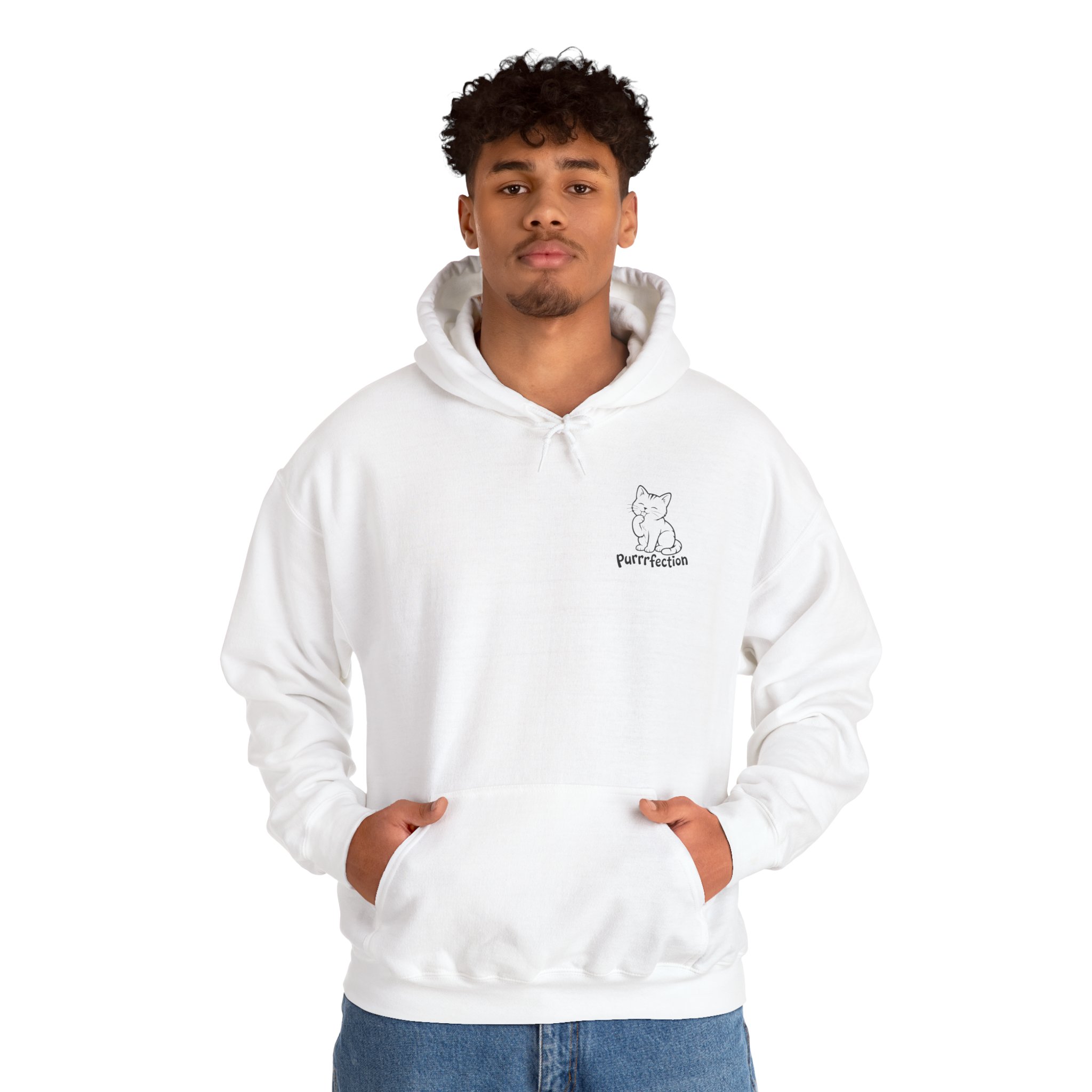 Unisex Hoodie "Purrrfection" – Katzenmotiv, weicher Baumwoll-Mix – Bild 5