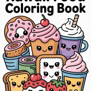Kawaii Food Coloring Book - PDF Malbuch