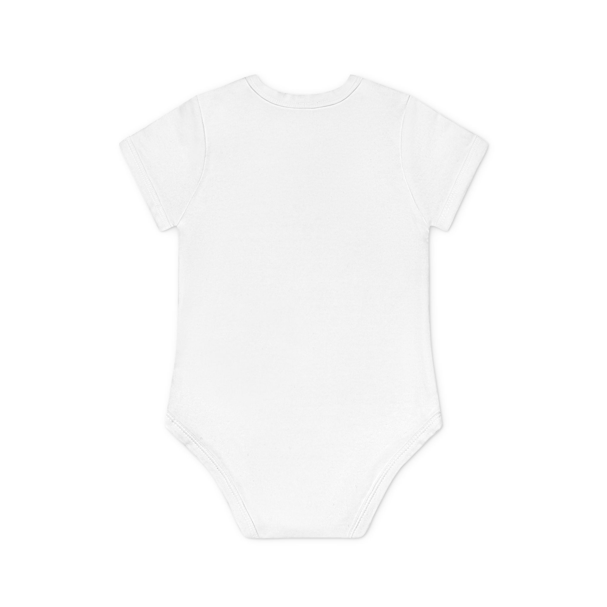 Baby Body "Klein aber Oho" – Blockschrift Blau-Türkis – Bild 2