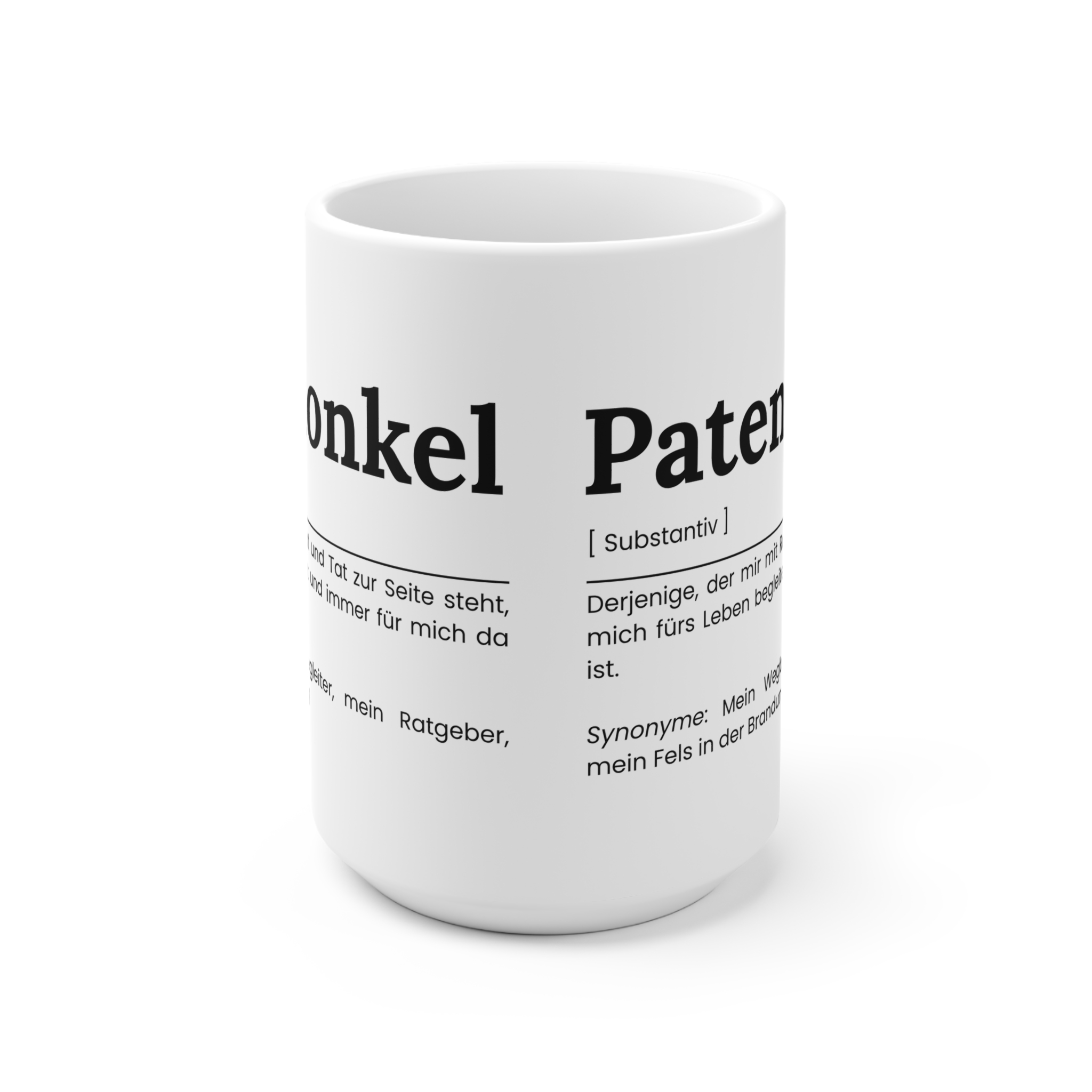 Patenonkel Keramik Tasse - Geschenkidee für den Patenonkel – Bild 6