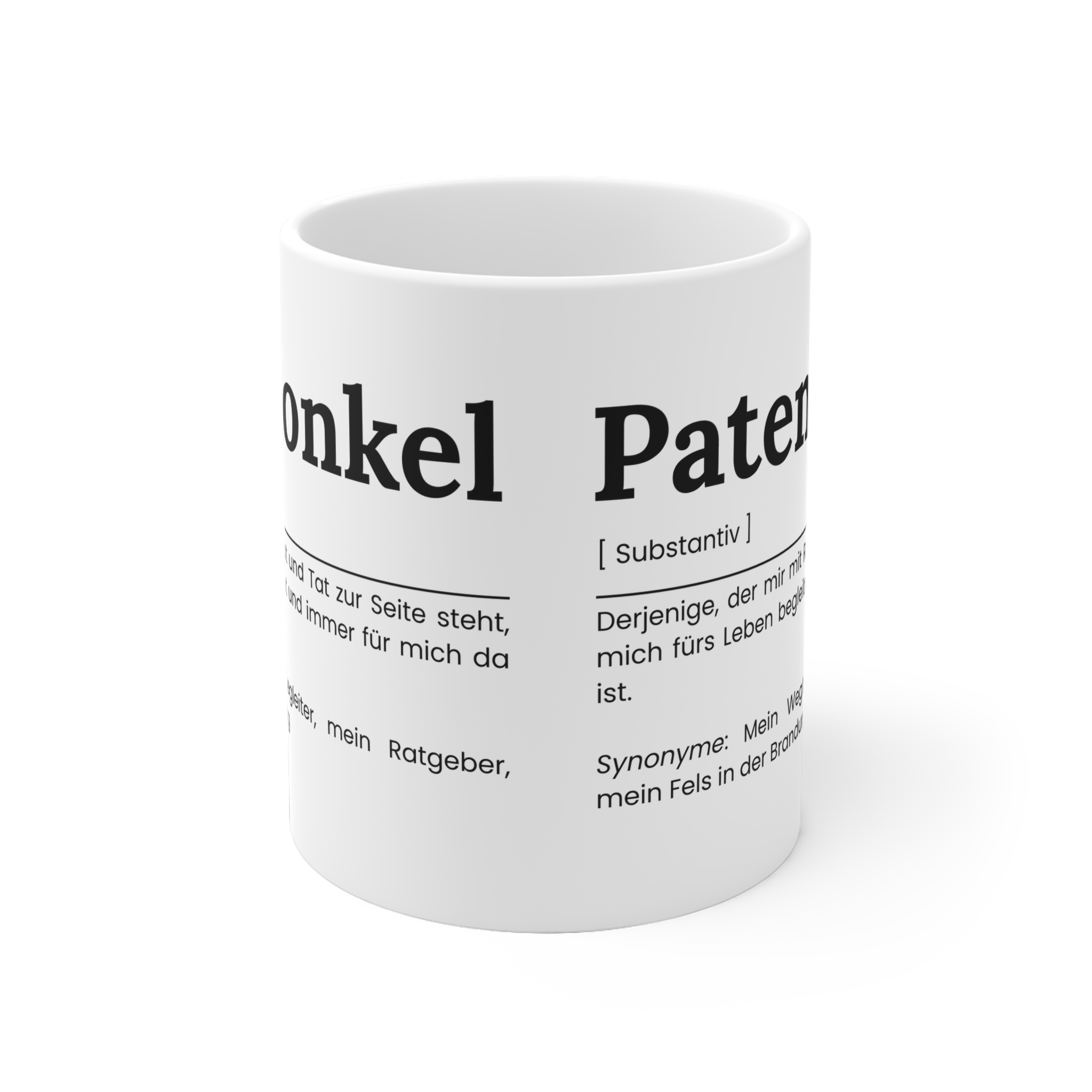 Patenonkel Keramik Tasse - Geschenkidee für den Patenonkel – Bild 2