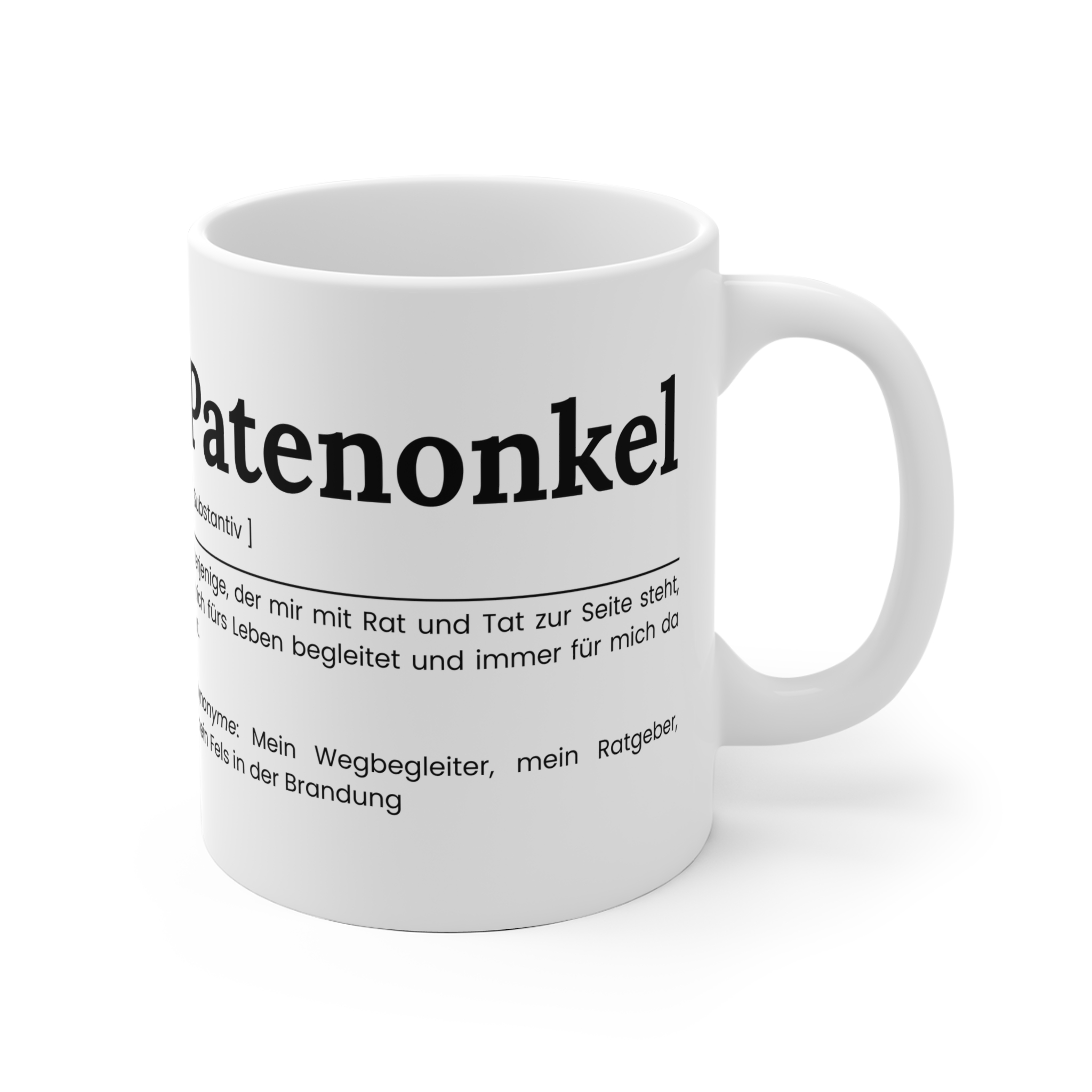 Patenonkel Keramik Tasse - Geschenkidee für den Patenonkel – Bild 3